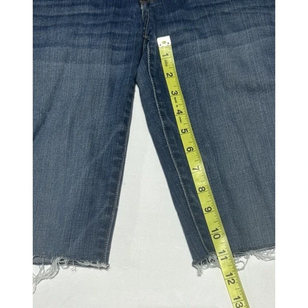 American Eagle Women's Slim Boot Raw Hem Denim Shorts Size 8